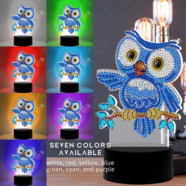 Whimsical Owl 5D LED Color- Home Decoration Lamp