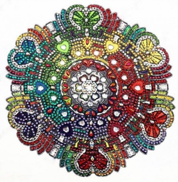 Rainbow Hearts Mandala - Canvas Design