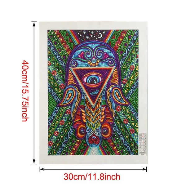 Hamsa Hand Diamond Painting LED Night Lights Full Drill Lamp Kit