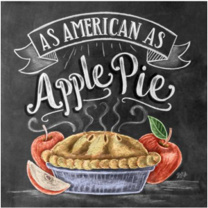 American Pie - Blackboard Art design