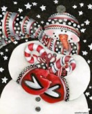 Candy Cane Snowman by Jennifer Lambein 50*60cm approx (20x24 in)