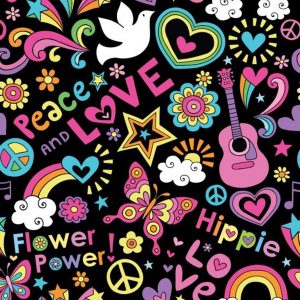 Hippie Love Crystal Canvas Design