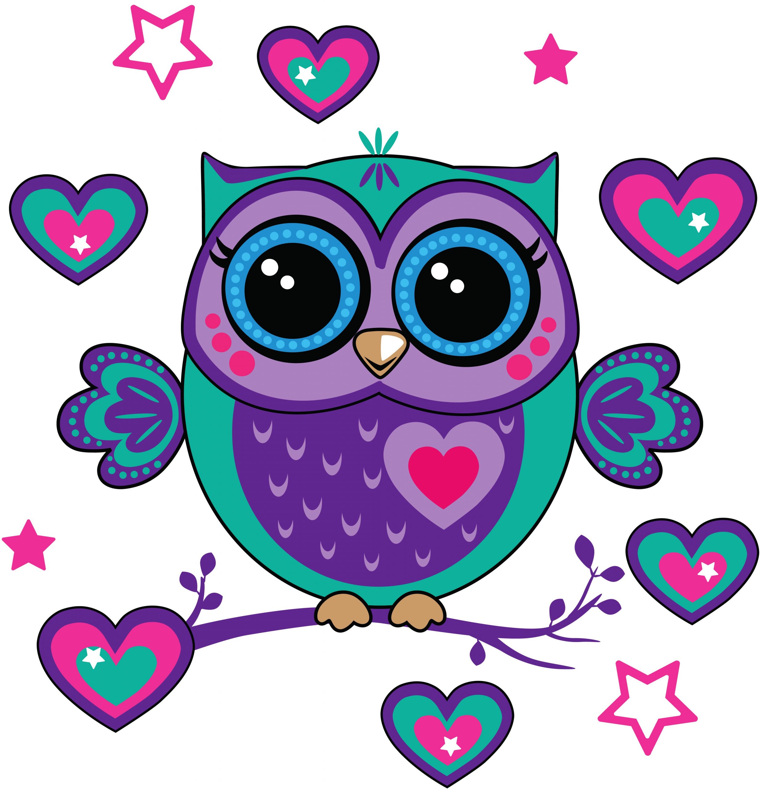 cute purple owl