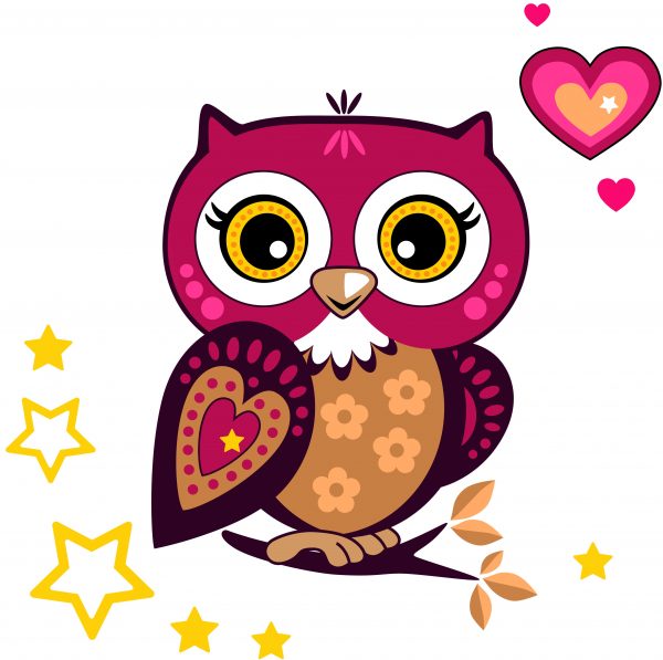 Red Owl-Birds Crystal Canvas Designs