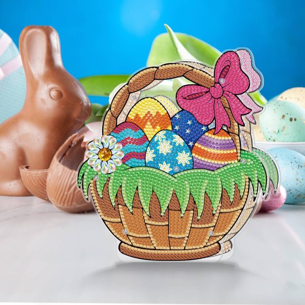 Easter Egg Basket Led Stand Approx 30 X 30 Cm 