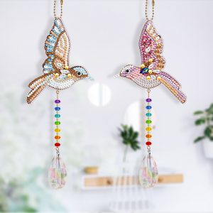 Birds Hanging Charms - Crystal Canvas Art Design