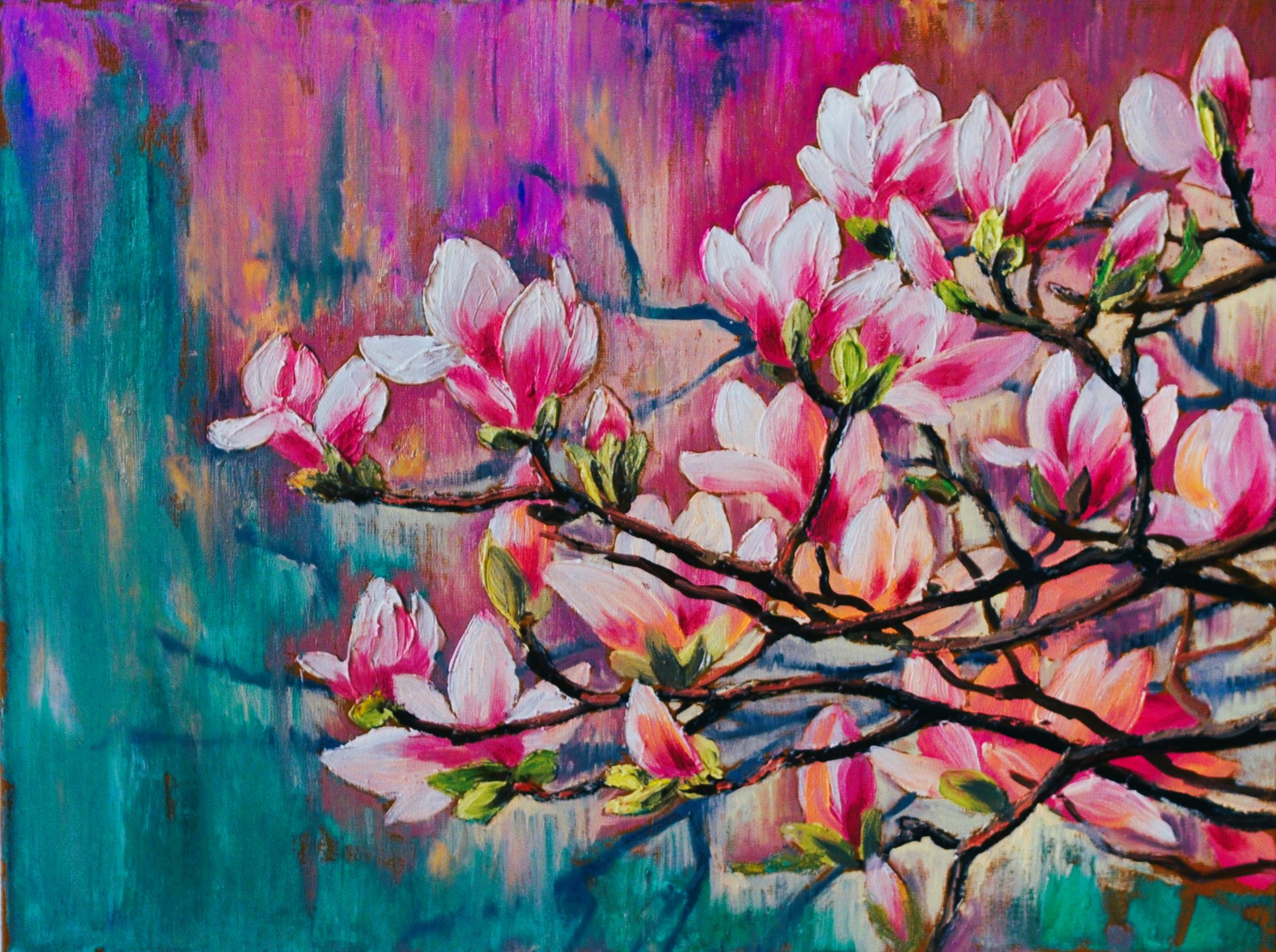 SQUARE DRILL - Sakura Branch 50*60 cm (approx 20 x 20 in)